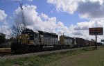 CSX 8238 & 8160 lead a train northbound